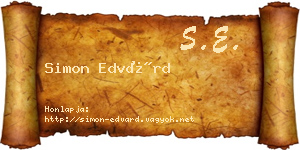 Simon Edvárd névjegykártya