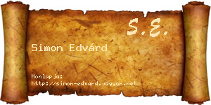 Simon Edvárd névjegykártya